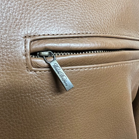 Men’s Brooks Brothers cognac leather jacket large - Picture 4 of 9